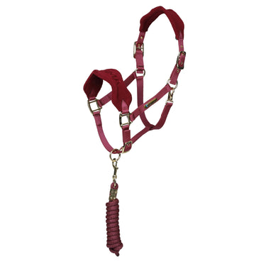 Buy the Shires ARMA Burgundy Fleece Headcollar & Lead Rope | Online for Equine