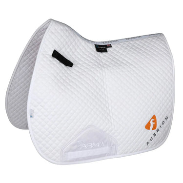 Buy the Shires Aubrion White Branded GP Saddlecloth | Online for Equine