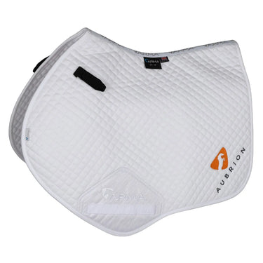 Shires Aubrion White Branded Jump Saddlecloth