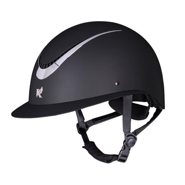 Buy Karben Black Silver Elisa Ellipse Wide Peak Adjustable Riding Hat| Online for Equine