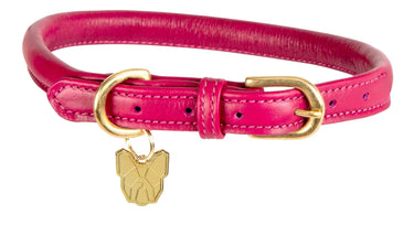 Digby & Fox Pink Rolled Leather Dog Collar