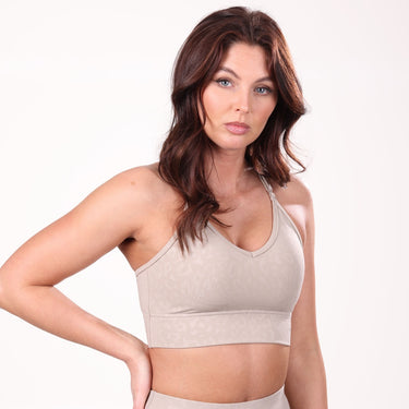 Buy Shires Aubrion Invigorate Ladies Taupe Sports Bra|Online for Equine