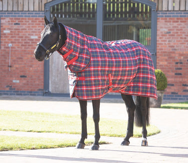 Buy the Shires Tempest Plus Red Check 200g Combo Stable Rug | Online for Equine