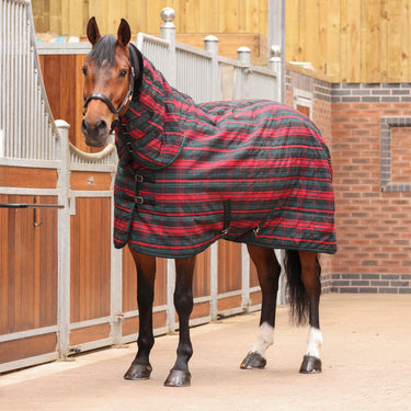 Buy the Shires Tempest Plus Red Tartan 200g Combo Stable Rug | Online for Equine