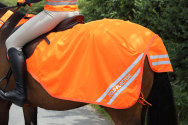 Buy Shires Equi-Flector Orange Caution Horse Waterproof Exercise Sheet | Online for Equine