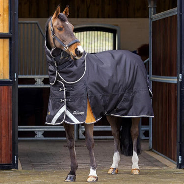 Shires Highlander Plus 200g Black Turnout Rug & Neck Set