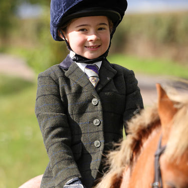 Shires Dark Green Check Aubrion Childs Saratoga Jacket