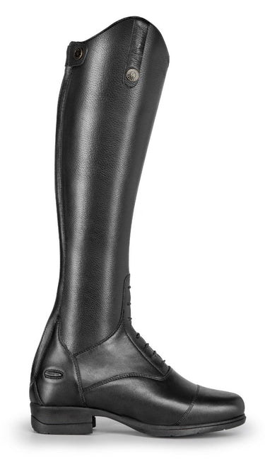 Buy the Shires Moretta Black Gianna Lace Front Long Leather Riding Boots Short Height Online for Equine Online For Equine