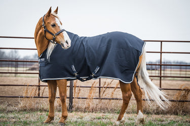 Horseware Ireland Rambo Navy Techni-Waffle Cooler Rug