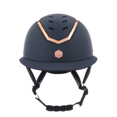 Charles Owen EQX Kylo Navy Matte & Rose Gold Wide Peak Adjustable Riding Hat