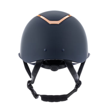 Charles Owen EQX Kylo Navy Matte & Rose Gold Wide Peak Adjustable Riding Hat