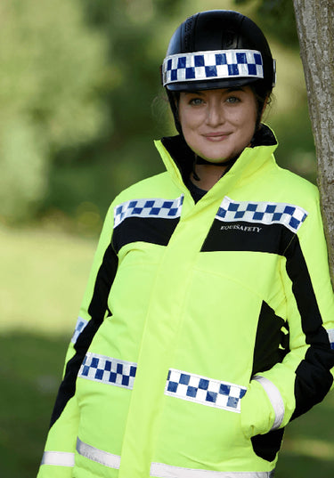 Buy Equisafety POLITE Hi Vis Lightweight Waterproof Jacket | Online for Equine