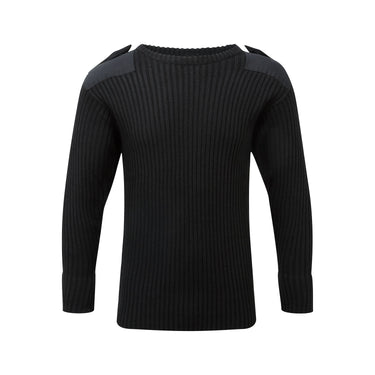 Buy Fort Mens Crew Neck Combat Jumper Black | Online for Equine