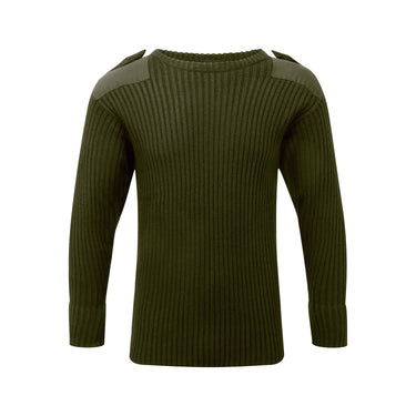 Buy Fort Mens Crew Neck Combat Jumper Green | Online for Equine