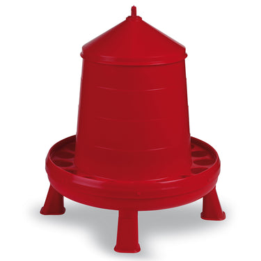 Gaun Poultry Feeder Plastic C/W Legs Red