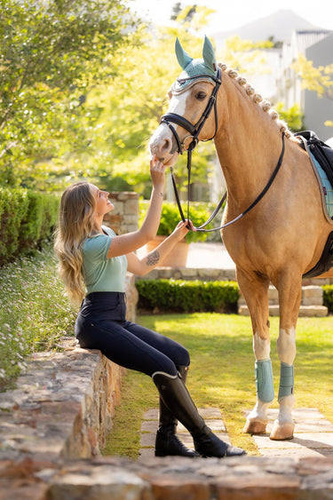 Buy LeMieux Ladies Classique Polo Shirt Aqua | Online for Equine