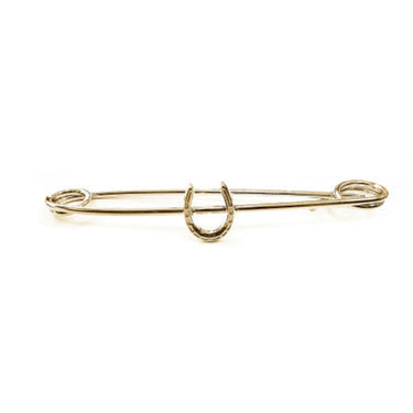 Buy the Equetech Traditional Gold Horseshoe Stock Pin | Online for Equine