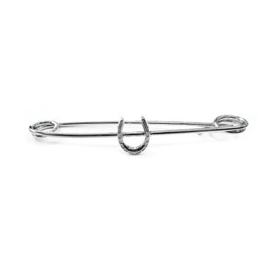 Buy the Equetech Traditional Silver Horseshoe Stock Pin | Online for Equine