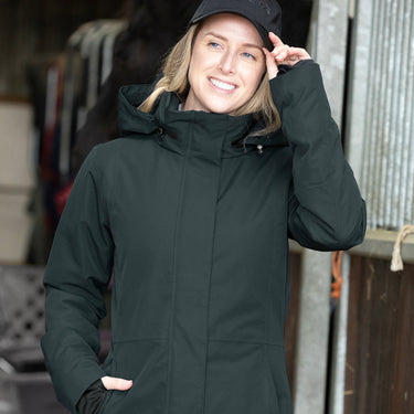 Equetech Green Ladies Imperial Deluxe Stretch Waterproof Hybrid Jacket