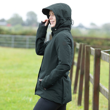 Equetech Green Ladies Imperial Deluxe Stretch Waterproof Hybrid Jacket