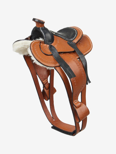 Buy the LeMieux Toy Pony Tan Western Saddle | Online for Equine