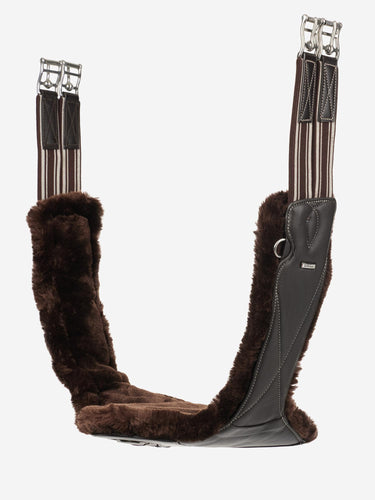 LeMieux Arika Simuwool Contoured Long Stud Girth Brown