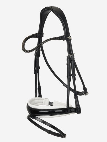 LeMieux Kudos Patent Dressage Bridle Black/White