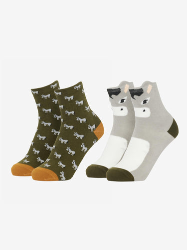 Buy the LeMieux Donkey Mini Character Socks 2 Pack | Online for Equine