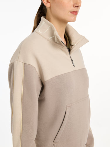 Buy Le Mieux Ladies Ash/Stone Kali Quarter Zip Sweater | Online for Equine