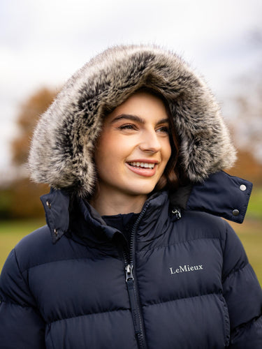 LeMieux Navy Harper Longline Puffer Coat