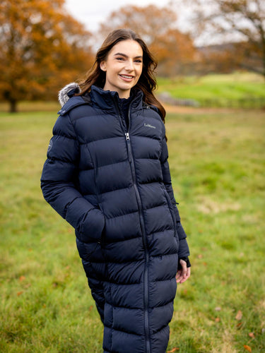 LeMieux Navy Harper Longline Puffer Coat