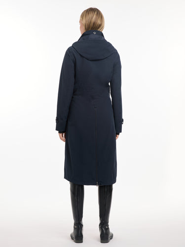 Buy the LeMieux Navy Amelie Waterproof Lightweight Riding Coat | Online for Equine