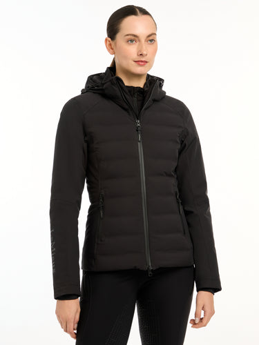 Buy LeMieux Black Brooke Hybrid Waterproof Jacket | Online for Equine