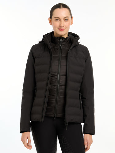 Buy LeMieux Black Brooke Hybrid Waterproof Jacket | Online for Equine