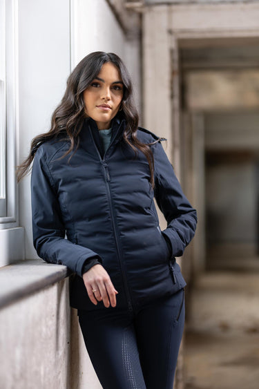 Buy LeMieux Navy Brooke Hybrid Waterproof Jacket | Online for Equine