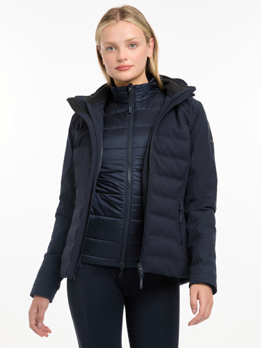 Buy LeMieux Navy Brooke Hybrid Waterproof Jacket | Online for Equine