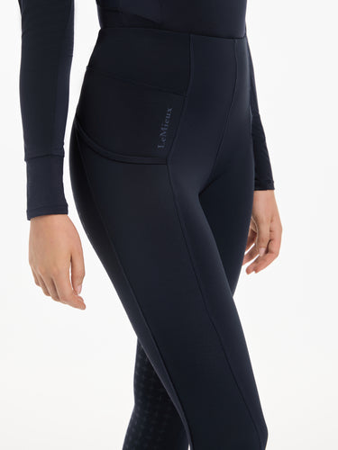 Buy the LeMieux Navy Naomi Pull On Full Seat Breeches | Online for Equine