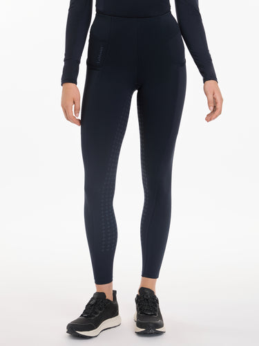 Buy the LeMieux Navy Naomi Pull On Full Seat Breeches | Online for Equine