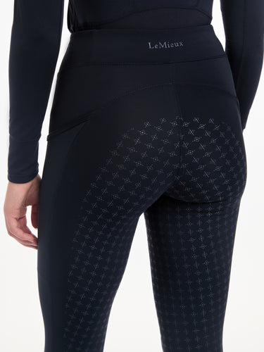 Buy the LeMieux Navy Naomi Pull On Full Seat Breeches | Online for Equine