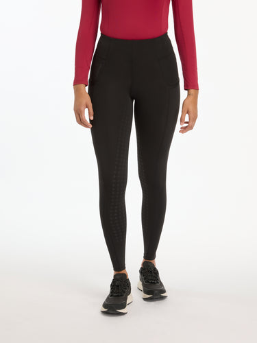 Buy the LeMieux Black Naomi Pull On Full Seat Breeches | Online for Equine