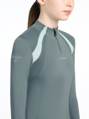 Buy the LeMieux Petrol Young Rider Mia Mesh Base Layer | Online for Equine