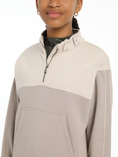 Buy the LeMieux Young Rider Ash/Stone Kate Quarter Zip Sweater | Online for Equine