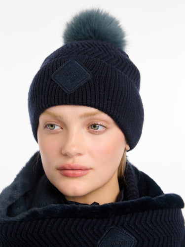 Buy the LeMieux Navy Lila Beanie | Online for Equine