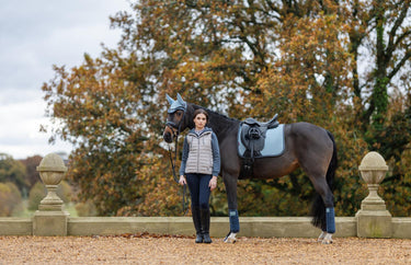 Buy the LeMieux Glacier Dressage Suede Square | Online for Equine