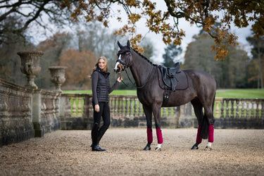 Buy the LeMieux Cinder Dressage Suede Square | Online for Equine