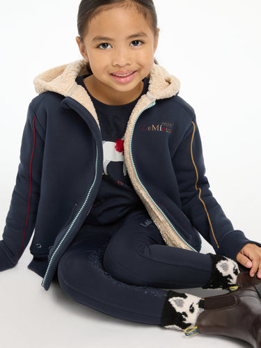 Buy the LeMieux Navy Mini Charlie Lined Hoodie | Online for Equine