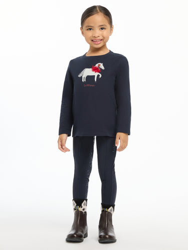 LeMieux Navy Mini Jessie Long Sleeve Top