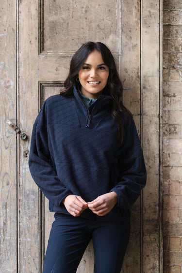 Buy LeMieux Ladies Navy Dana Quarter Zip Sweater| Online for Equine