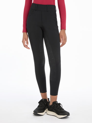 Buy the LeMieux Black Young Rider Ella Winter Breggings | Online for Equine