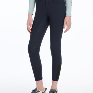 Buy the LeMieux Navy Young Rider Ella Winter Breggings | Online for Equine